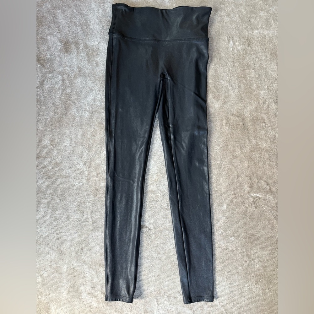 SPANX Faux Leather Black Leggings